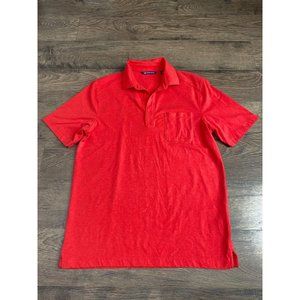 EUC Mens Cutter & Buck red polo short sleeve stretchy size M
